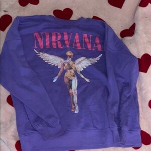 Nirvana Purple Graphic Sweater